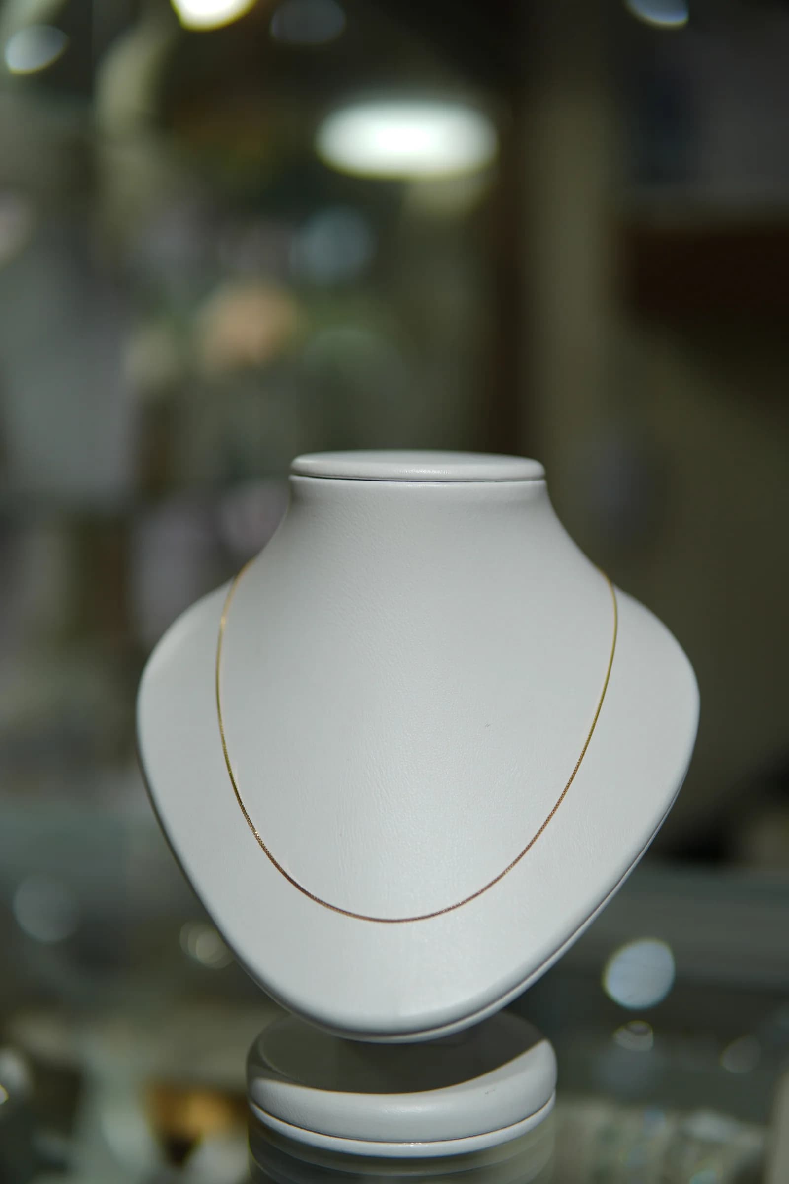 Cadena delicada de brillo continuo en oro amarillo 18k — vista 4