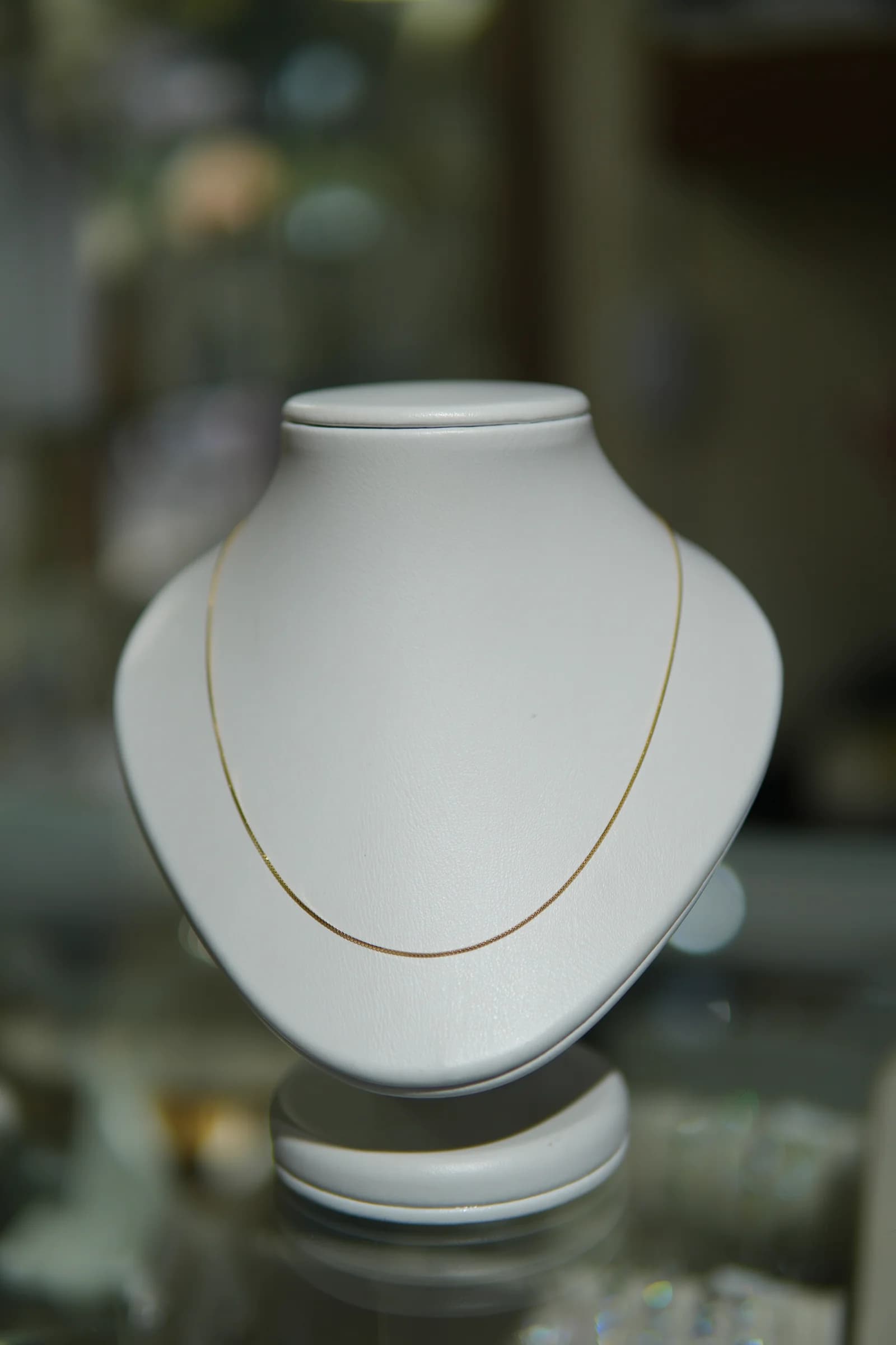 Cadena delicada de brillo continuo en oro amarillo 18k — vista 5