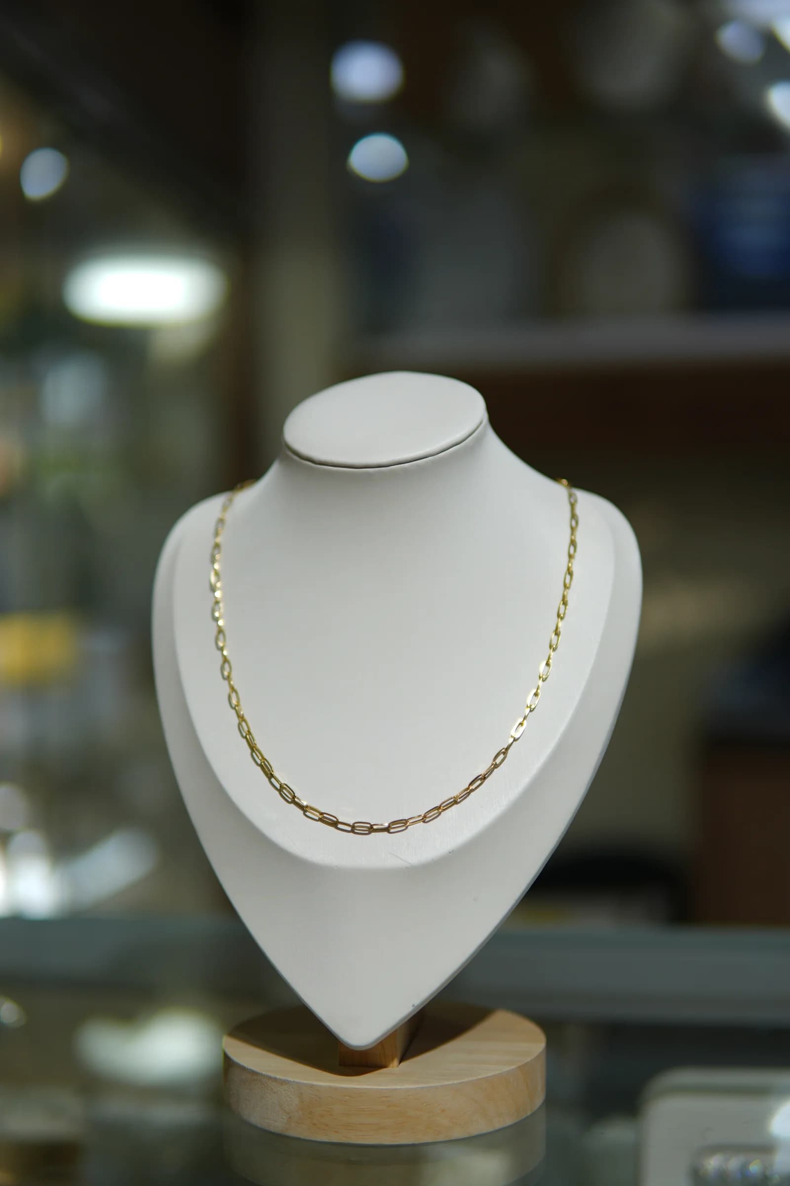Cadena de eslabón alargado en oro amarillo 18k — vista 1