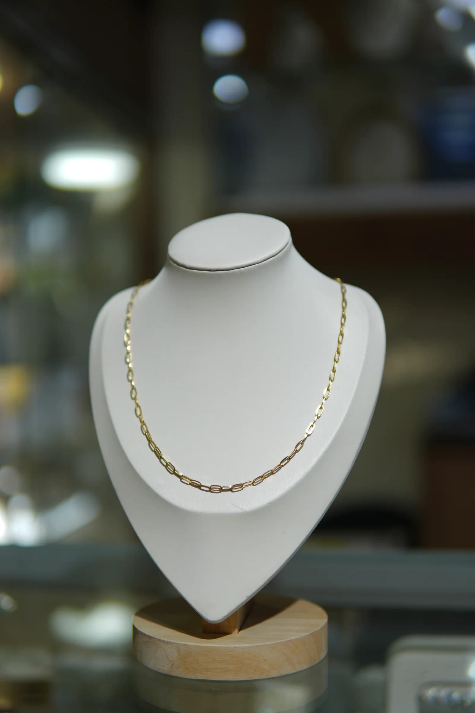 Cadena de eslabón alargado en oro amarillo 18k — vista 2