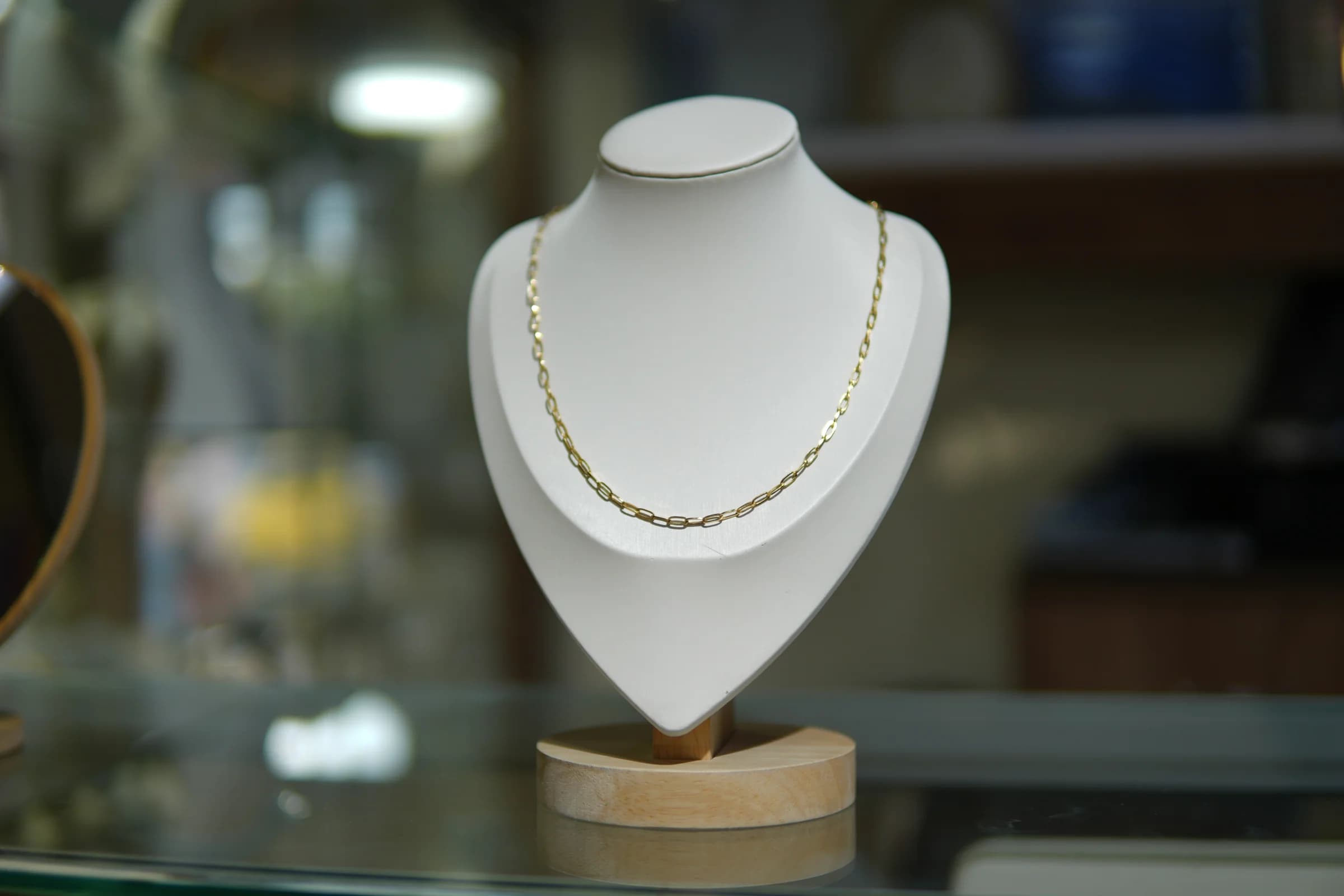 Cadena de eslabón alargado en oro amarillo 18k — vista 5
