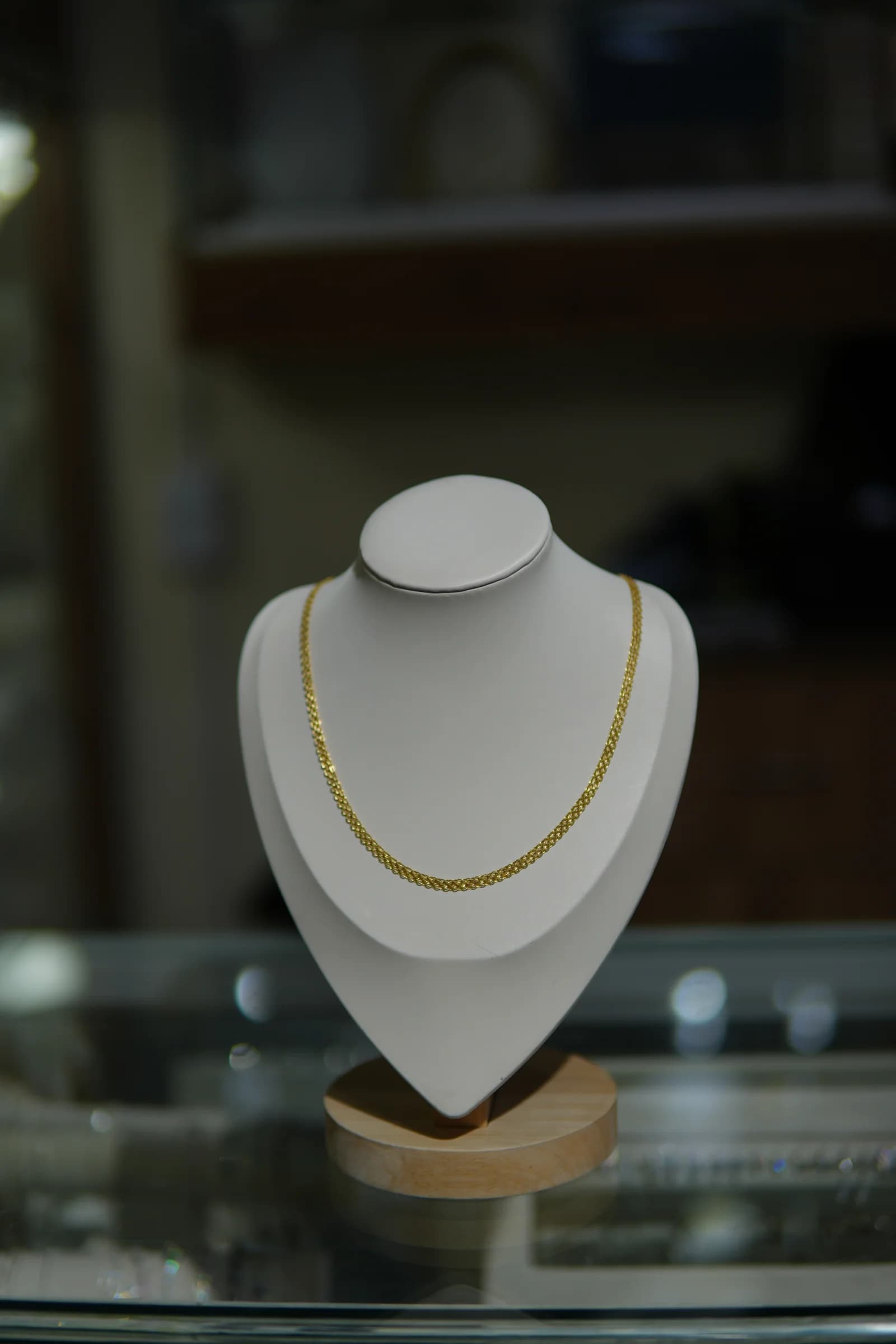 Cadena de textura doble en oro amarillo 18k — vista 2