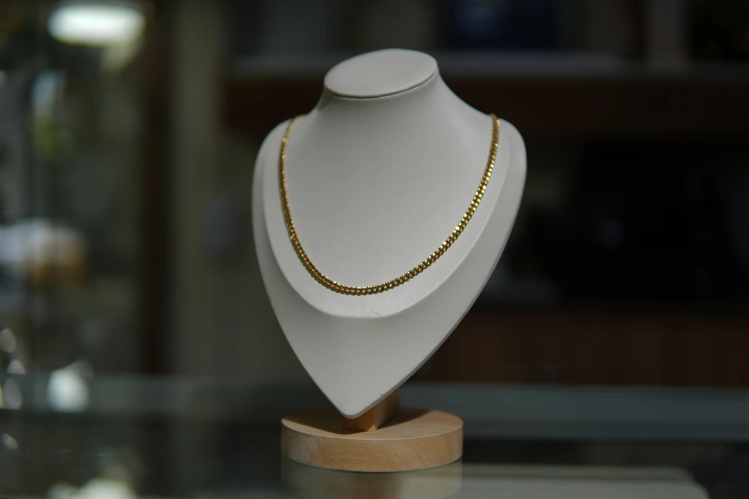 Cadena de eslabón denso en oro amarillo 18k — vista 5