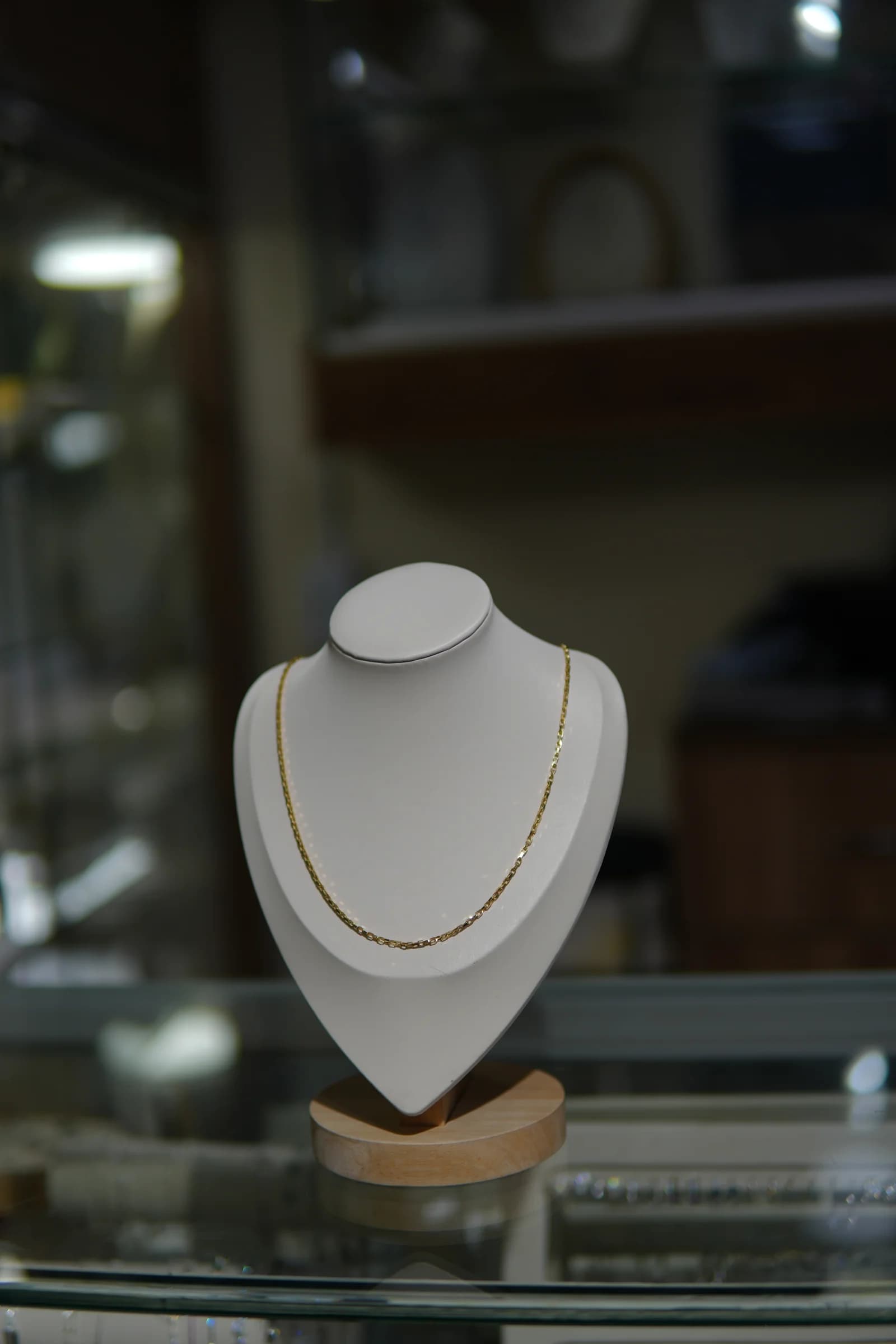 Cadena de brillo segmentado en oro amarillo 18k — vista 4