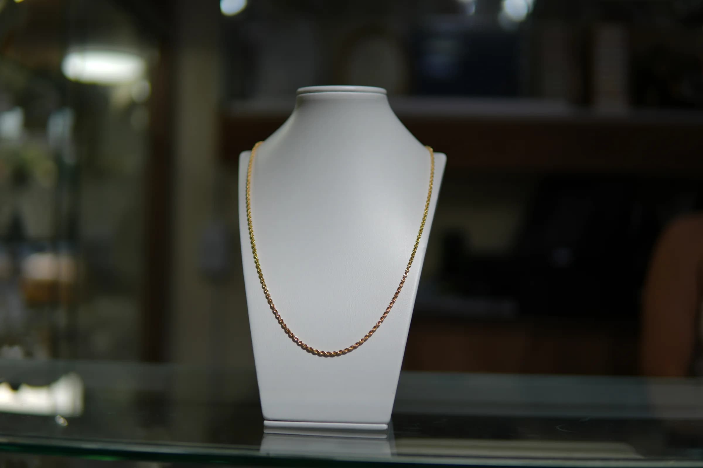 Cadena de eslabón entrelazado en oro amarillo 18k — vista 5