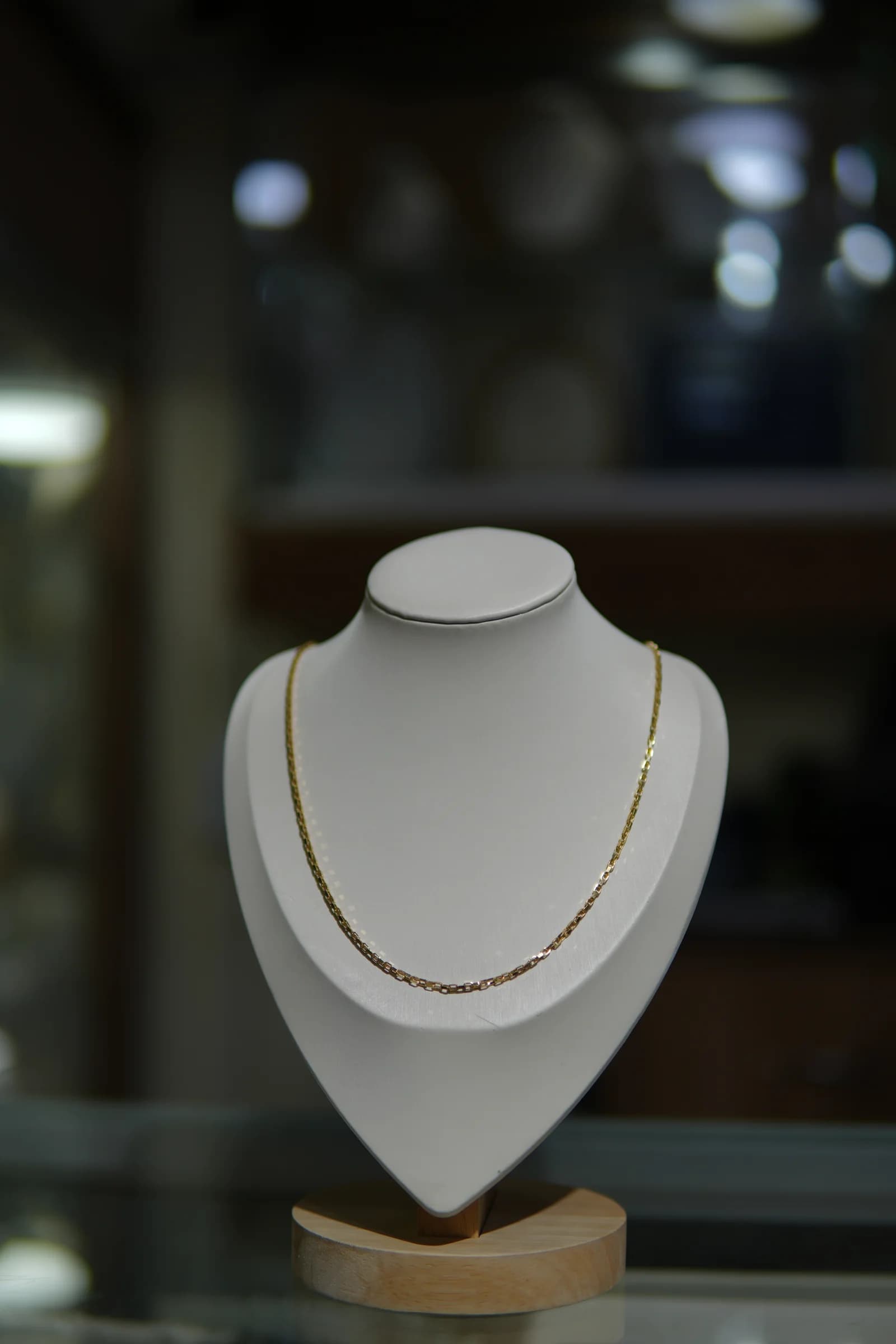Cadena de brillo segmentado en oro amarillo 18k — vista 1